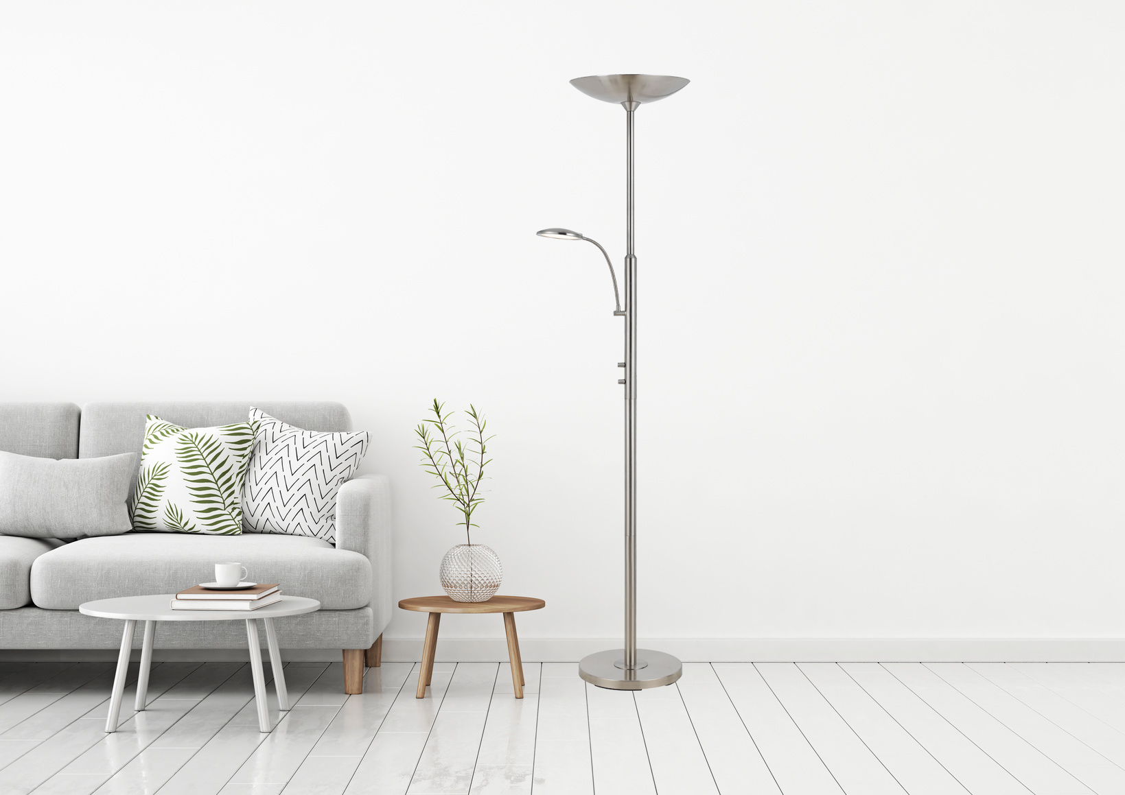 Cal Lighting Bo 2617tr 38w Led Torchiere With Reading Lamp Urbane Interior Designs Inc 38w Led Torchiere With Reading Lamp