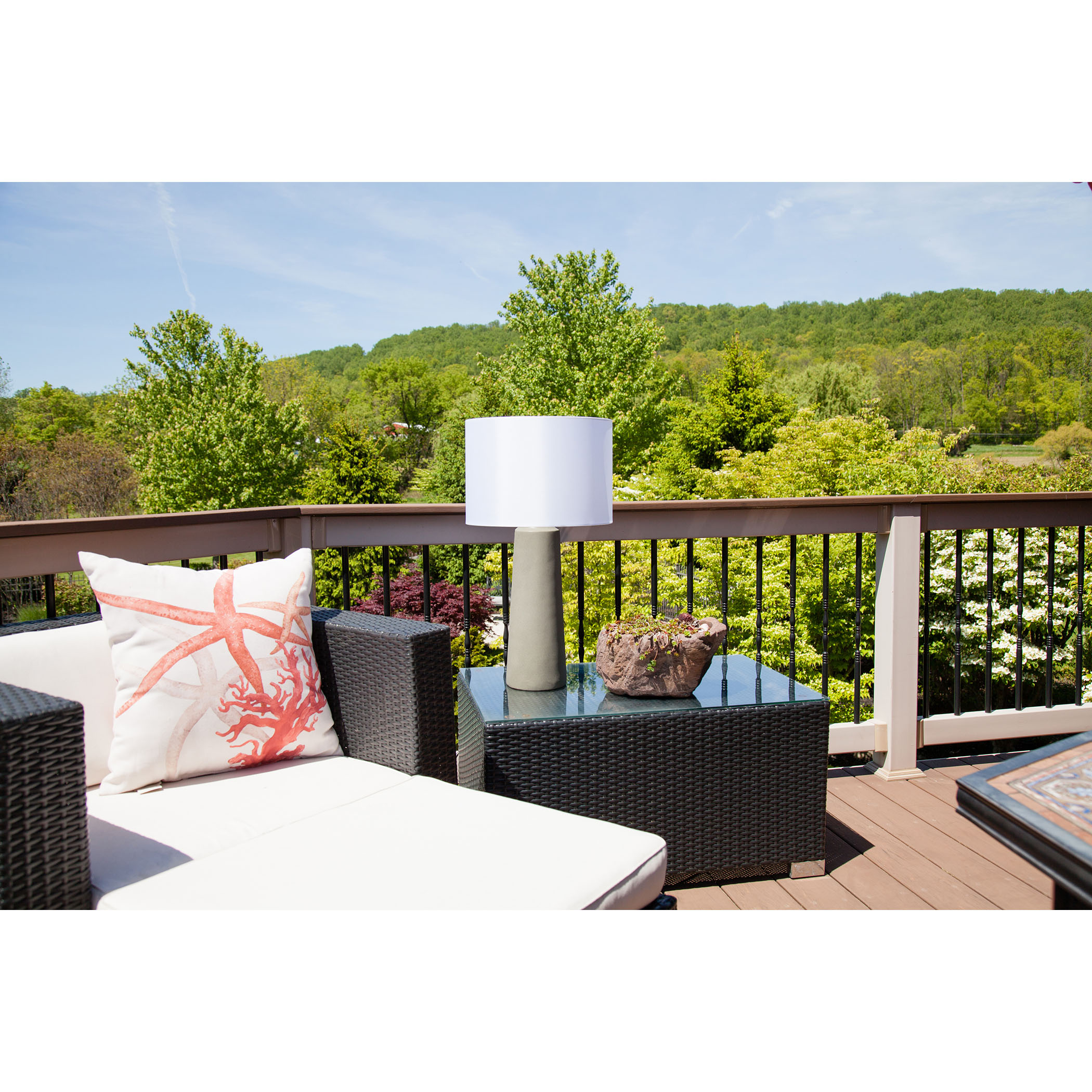 Eilat 27'' High 1-Light Outdoor Table Lamp - Concrete - Image 5