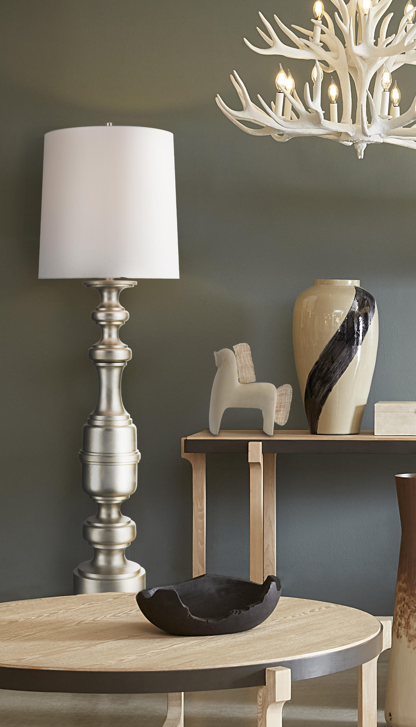 Cabello 78'' High 1-Light Floor Lamp - Antique Silver - Image 5