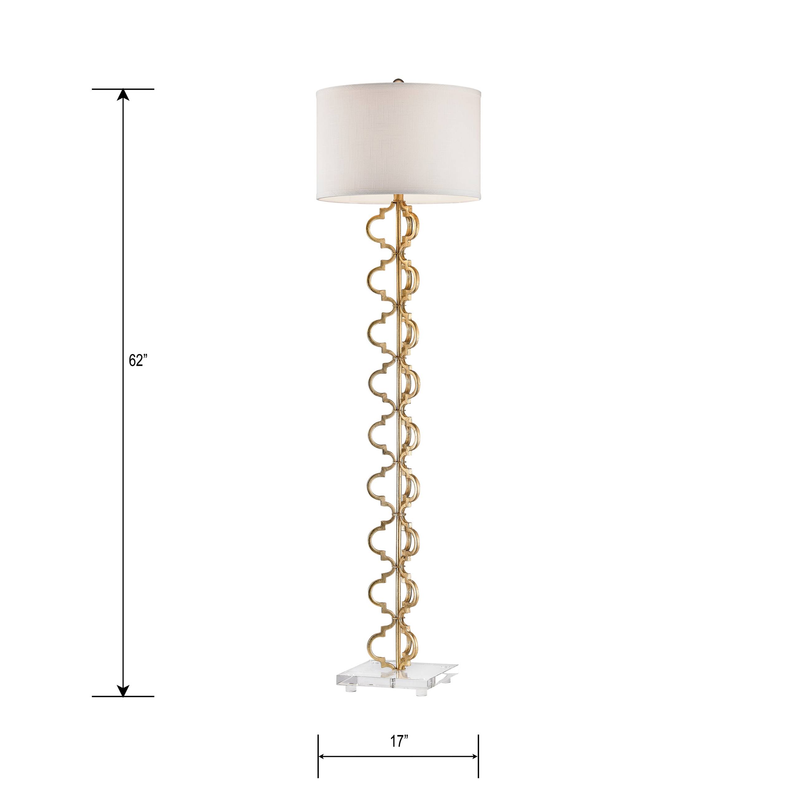 Castile 62'' High 1-Light Floor Lamp - Gold Leaf - Image 3