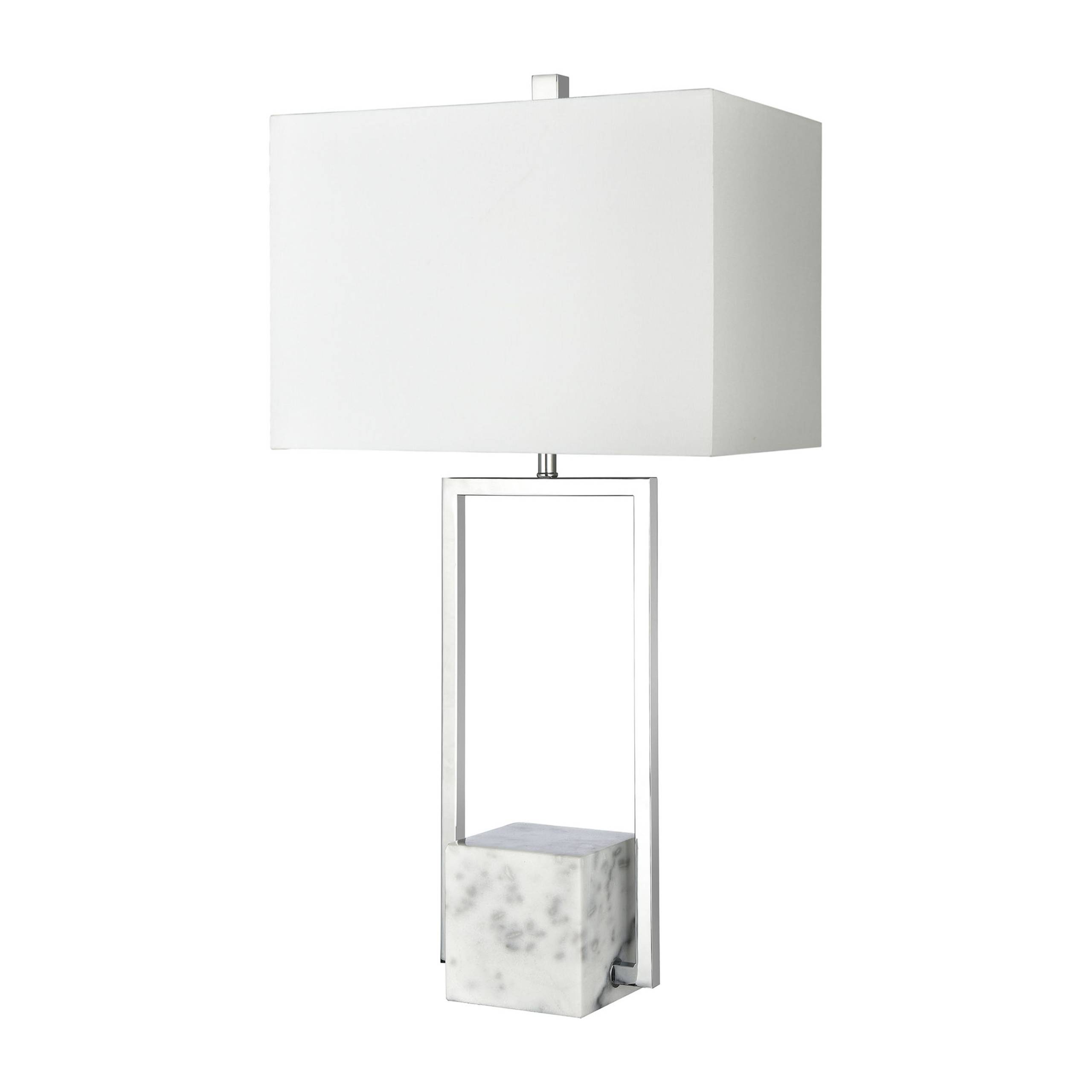 Dunstan Mews 31'' High 1-Light Table Lamp - Chrome - Image 4