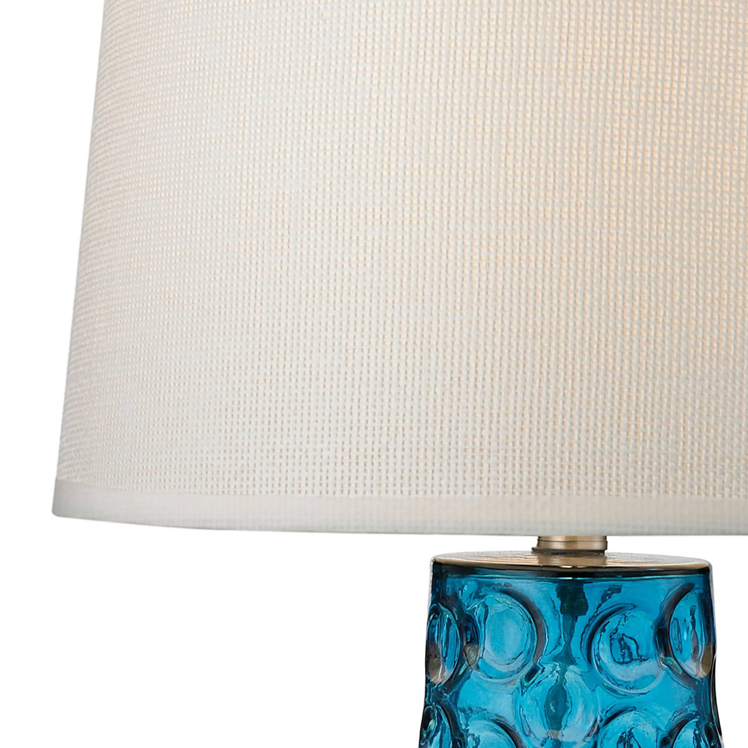 Hammered Glass 27'' High 1-Light Table Lamp - Blue - Image 2