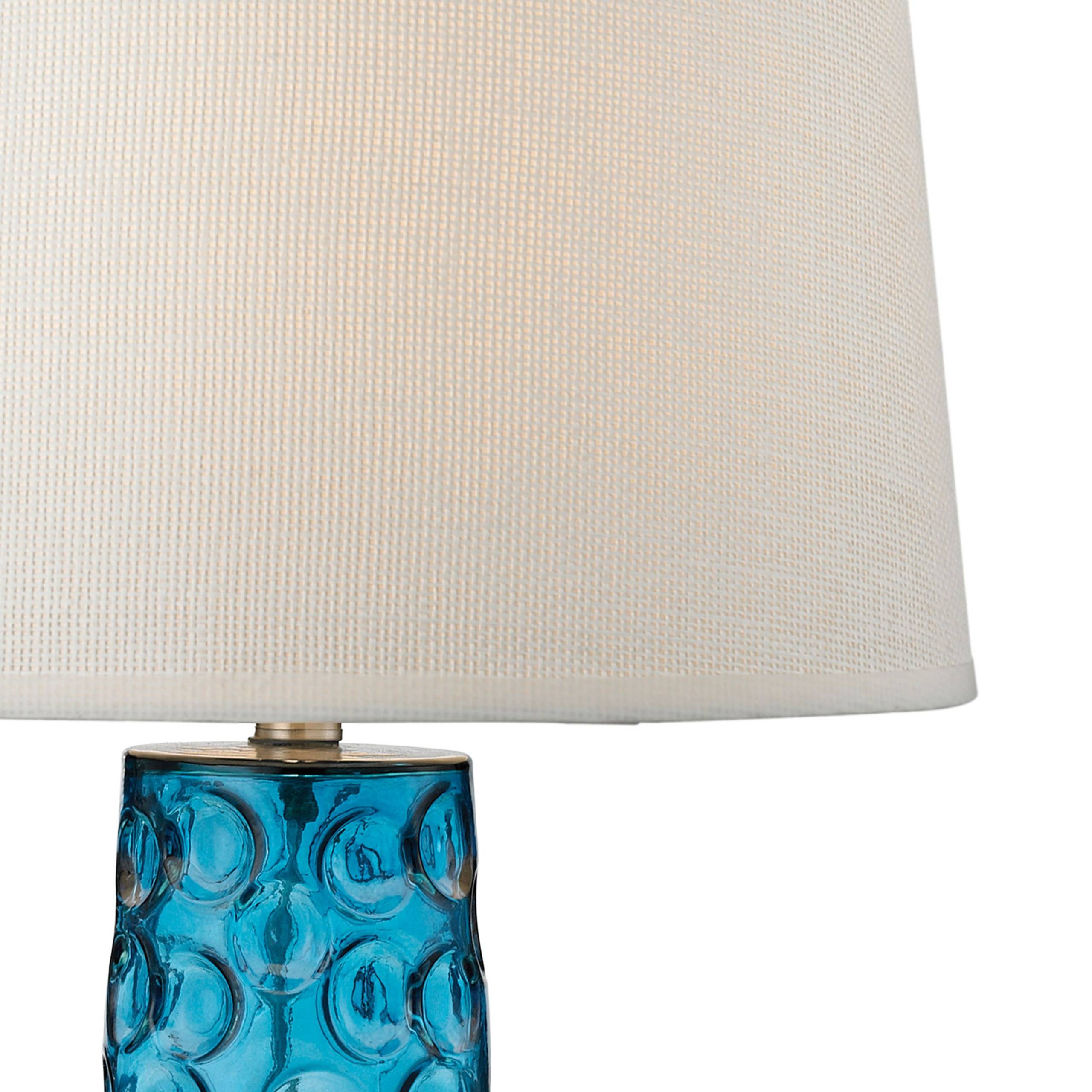Hammered Glass 27'' High 1-Light Table Lamp - Blue - Image 5