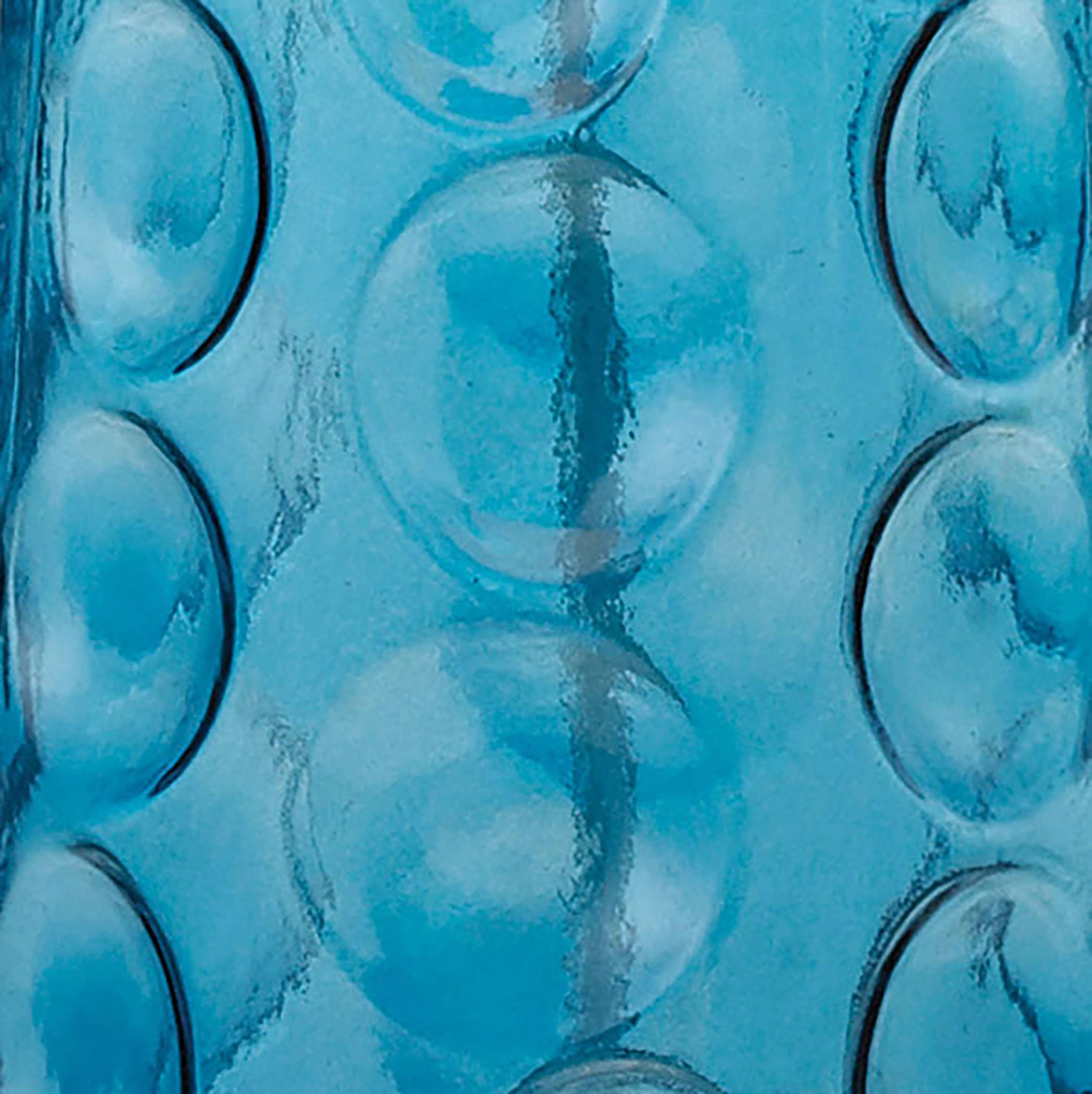 Hammered Glass 27'' High 1-Light Table Lamp - Blue - Image 4