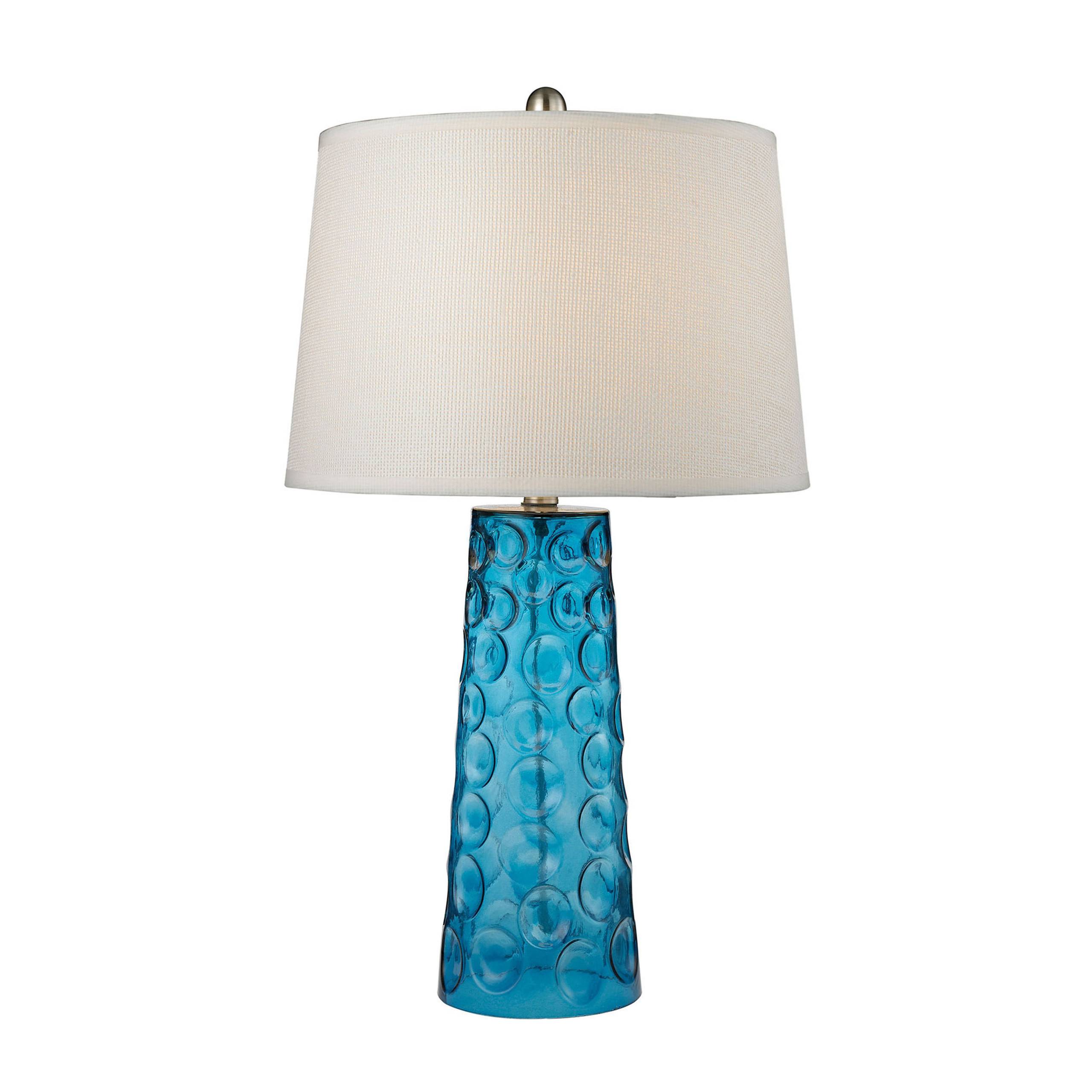 Hammered Glass 27'' High 1-Light Table Lamp - Blue - Image 6