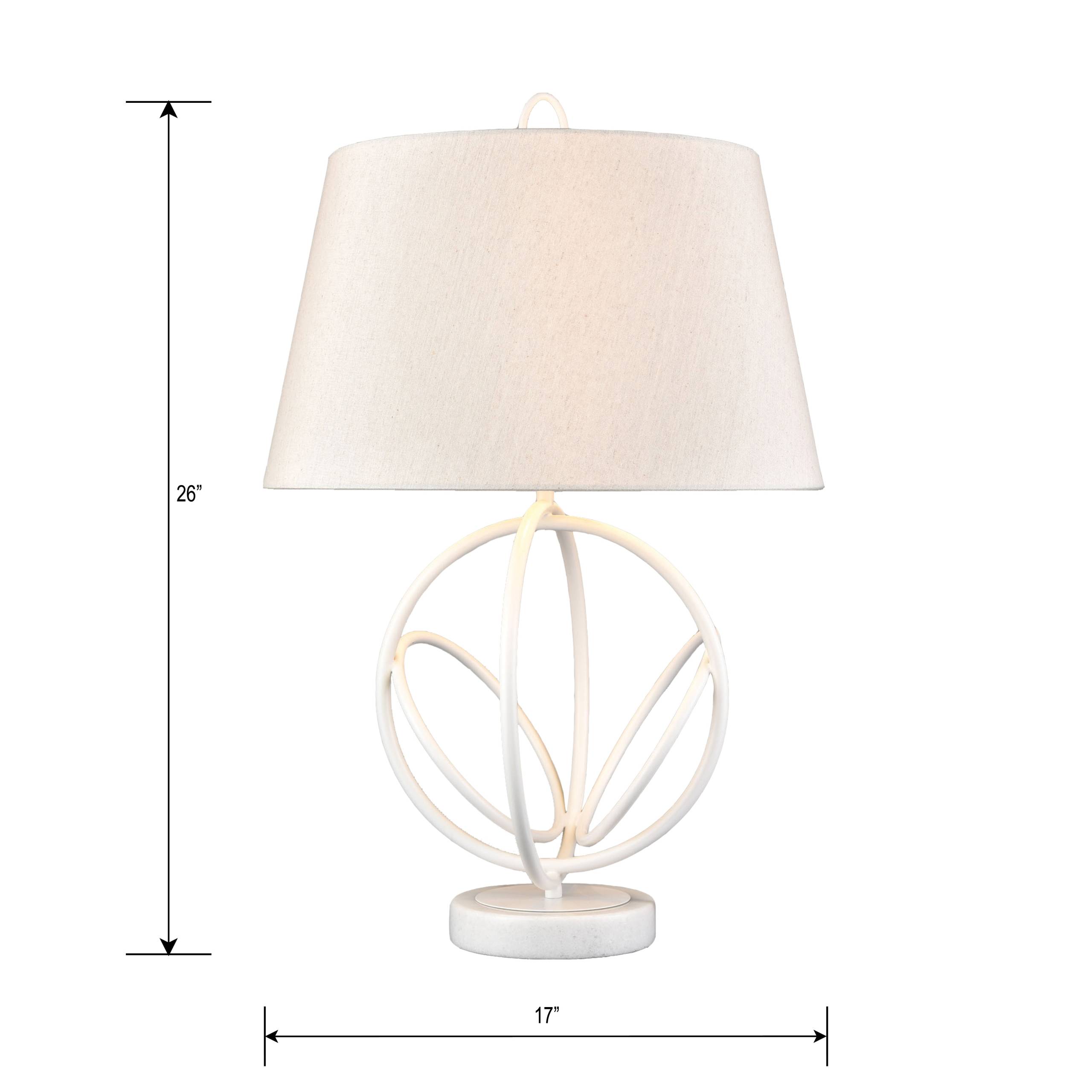 Morely 26'' High 1-Light Table Lamp - Matte White - Image 3