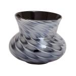 Black Feathered Vase - Medium Black