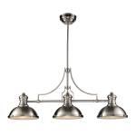 Chadwick 47'' Wide 3-Light Linear Chandelier - Satin Nickel