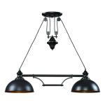 Farmhouse 44'' Wide 2-Light Linear Chandelier - Oiled Bronze