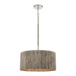 Abaca 18'' Wide 4-Light Chandelier - Polished Nickel