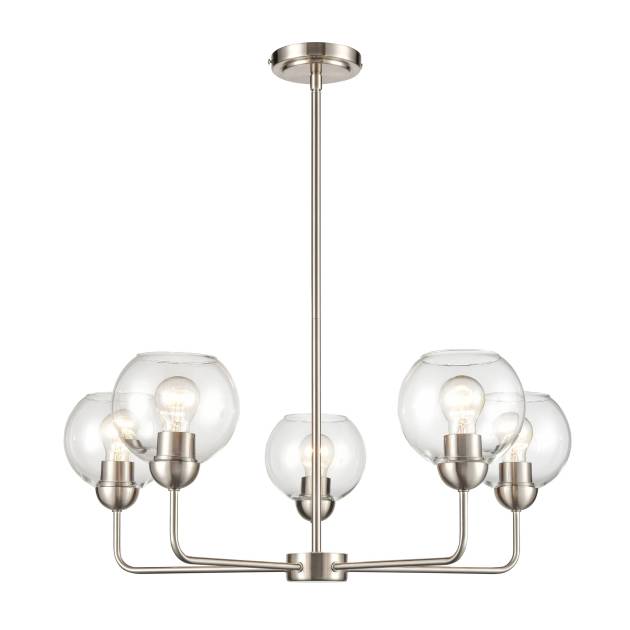 Astoria 28'' Wide 5-Light Chandelier - Brushed Nickel