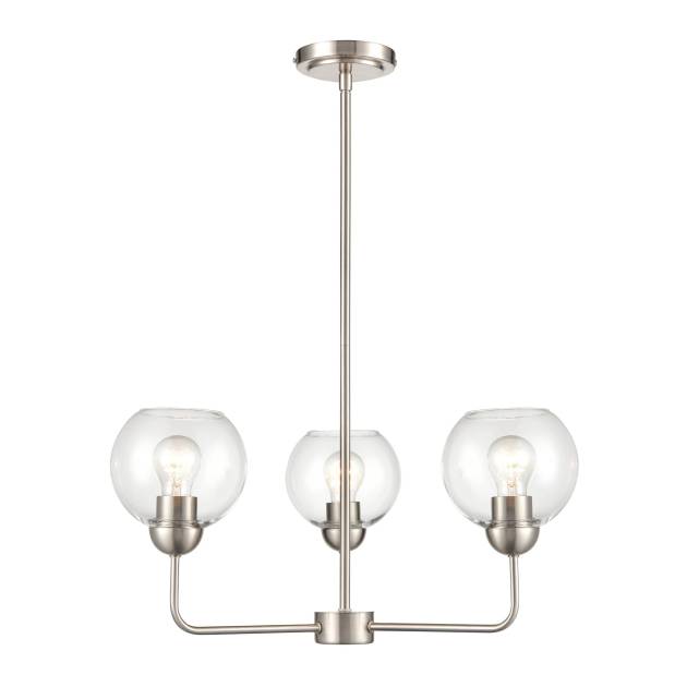 Astoria 23'' Wide 3-Light Chandelier - Brushed Nickel