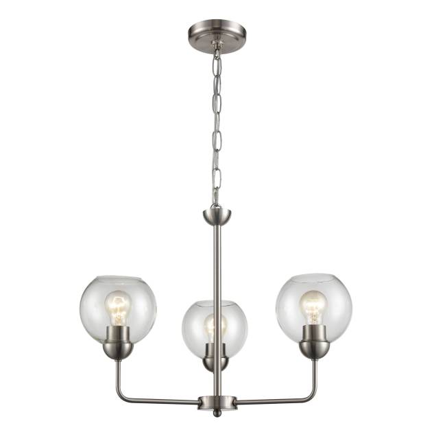 Astoria 23'' Wide 3-Light Chandelier - Brushed Nickel