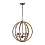 Barrow 22'' Wide 6-Light Chandelier - Matte Black