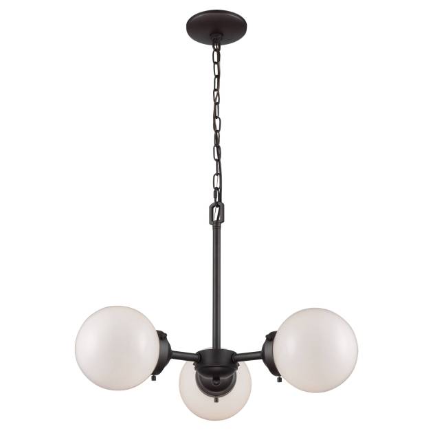 Beckett 22'' Wide 3-Light Chandelier - Oil Rubbed Bronze