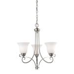 Brighton 20'' Wide 3-Light Chandelier - Brushed Nickel