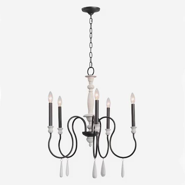 Brownell 24.5'' Wide 5-Light Chandelier - Anvil Iron