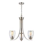 Calistoga 23'' Wide 3-Light Chandelier - Brushed Nickel