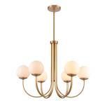 Caroline 32'' Wide 6-Light Chandelier - Brushed Gold