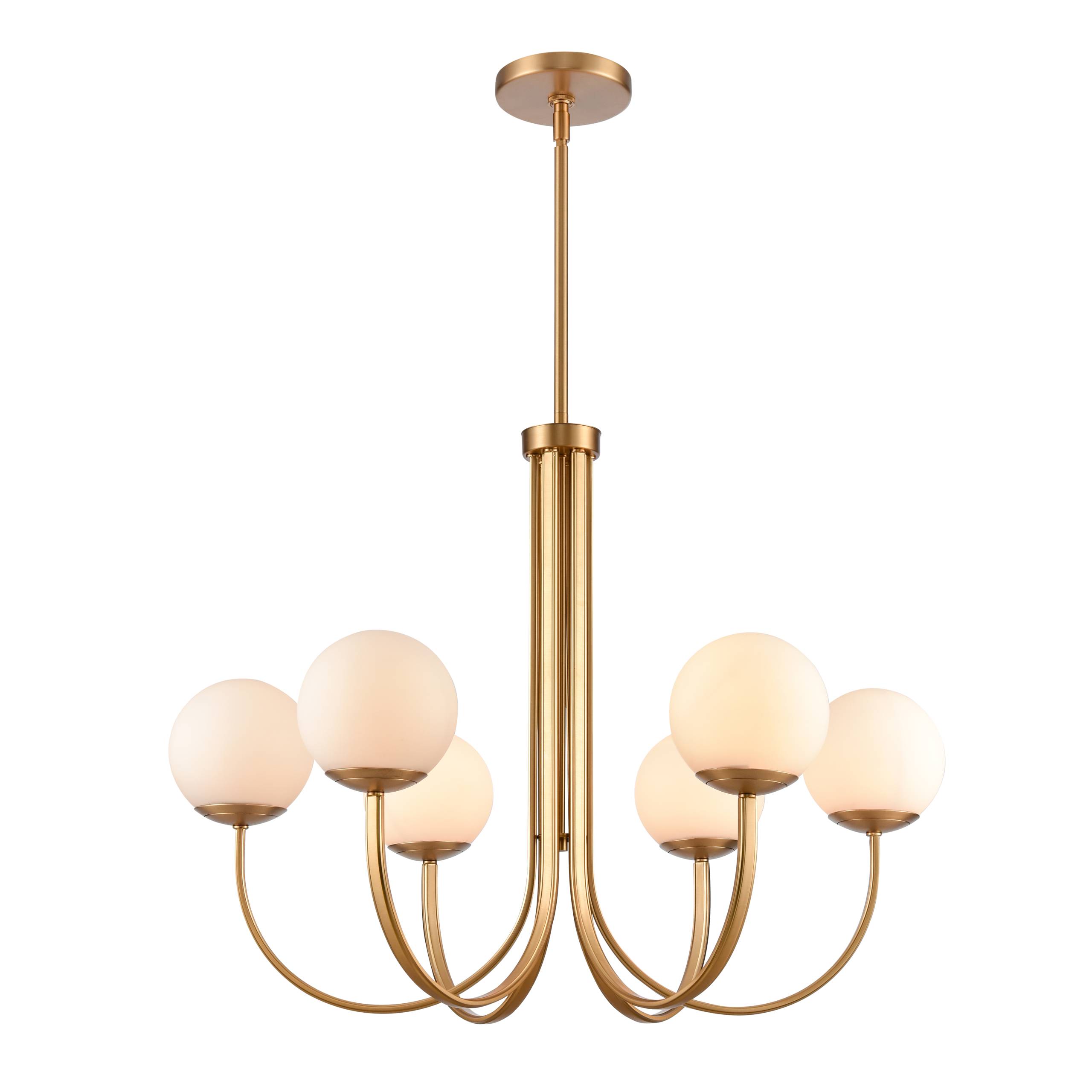 Caroline 32'' Wide 6-Light Chandelier - Brushed Gold