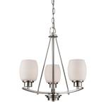 Casual Mission 17'' Wide 3-Light Chandelier - Brushed Nickel