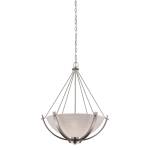 Casual Mission 21'' Wide 3-Light Chandelier - Brushed Nickel