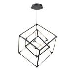 Cube Squared 17.75'' Wide Integrated LED Chandelier - Matte Black - Includes LED Bulb