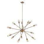 Delphine 38'' Wide 14-Light Chandelier - Satin Brass