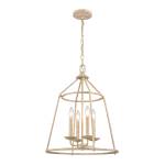 Ellisville 17.25'' Wide 4-Light Chandelier - Antique Cream