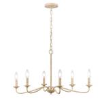 Ellisville 30'' Wide 6-Light Chandelier - Antique Cream