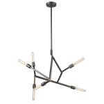 Freeform 28'' Wide 6-Light Chandelier - Dark Graphite