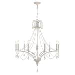 French Parlor 38'' Wide 9-Light Chandelier - Vintage White