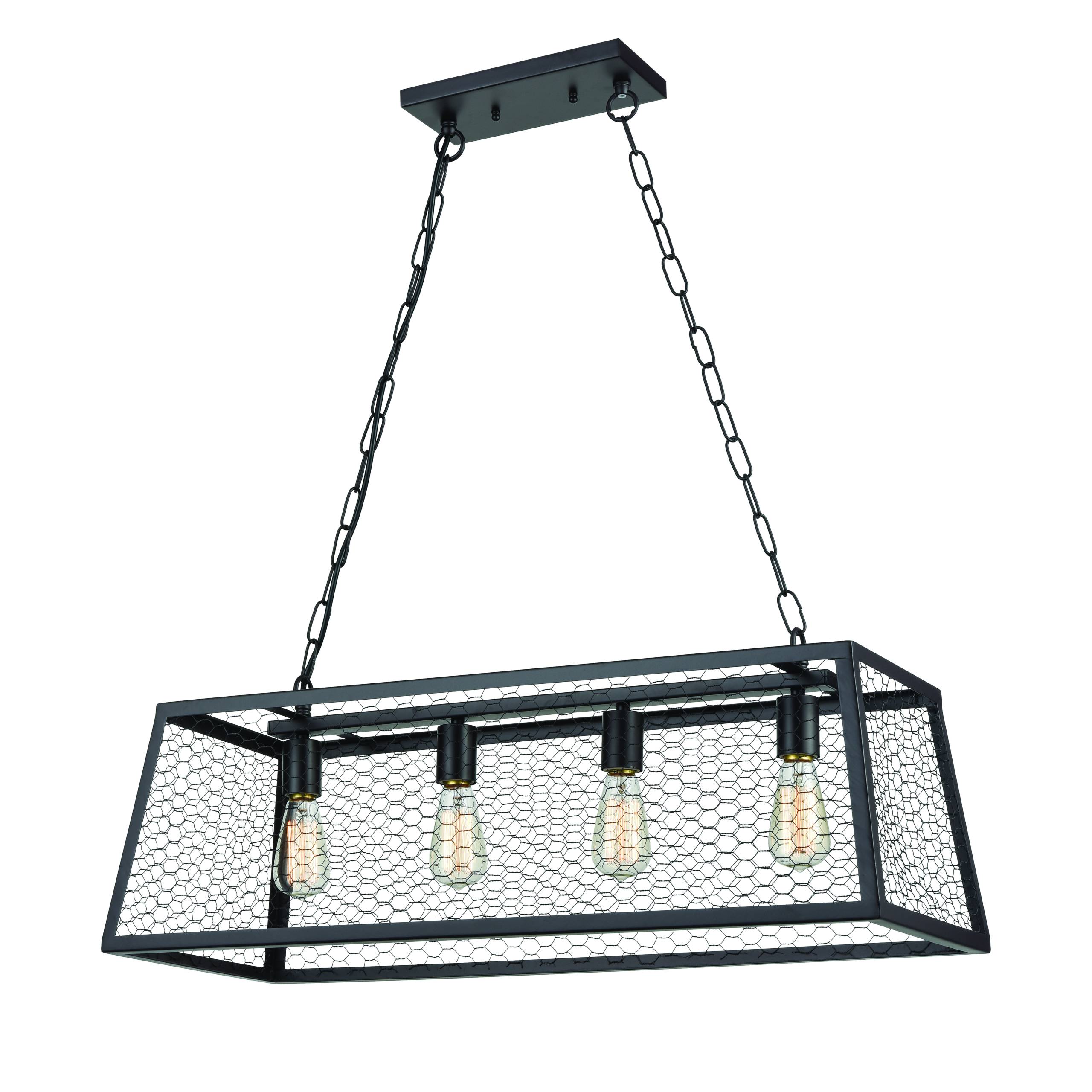 Grange 31'' Wide 4-Light Chandelier - Oil Rubbed Bronze