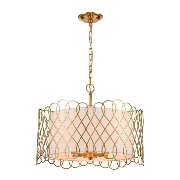 Harp Lane 21'' Wide 4-Light Chandelier - Satin Brass