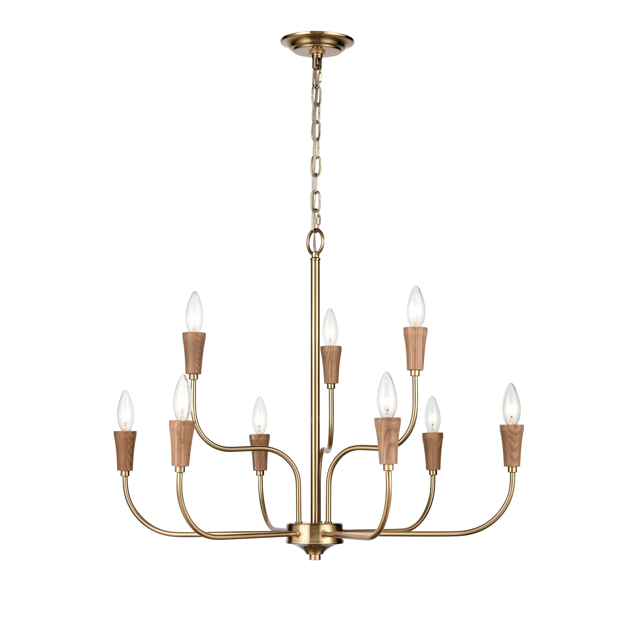 Inga 29'' Wide 9-Light Chandelier - Brass