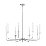 Lexington Green 38'' Wide 8-Light Chandelier - Brushed Nickel
