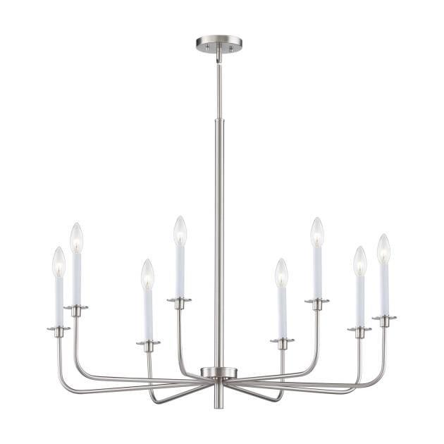 Lexington Green 38'' Wide 8-Light Chandelier - Brushed Nickel