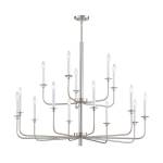 Lexington Green 46'' Wide 15-Light Chandelier - Brushed Nickel