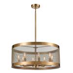 Line in the Sand 24'' Wide 8-Light Chandelier - Satin Brass