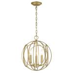Loughton 14'' Wide 3-Light Chandelier - Golden Silver