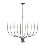 Madeline 45'' Wide 10-Light Chandelier - Dark Gray