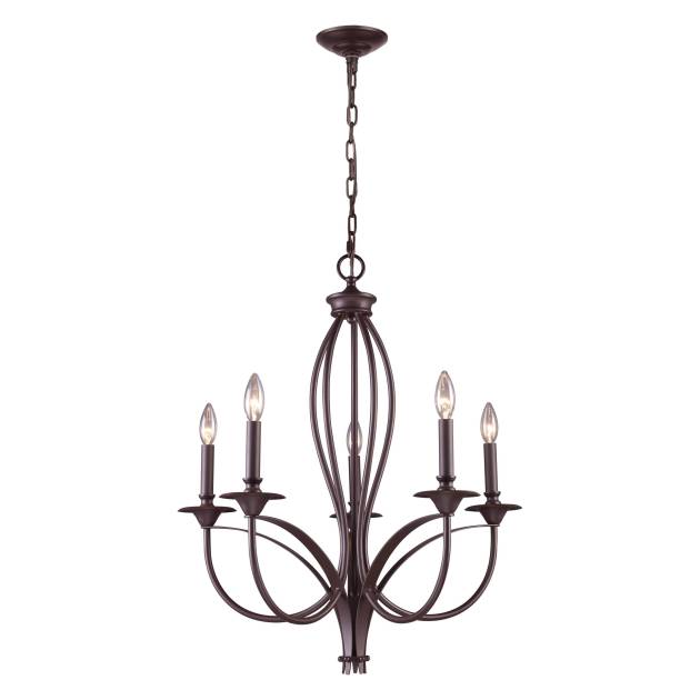 Medford 26'' Wide 5-Light Chandelier - Oiled Bronze
