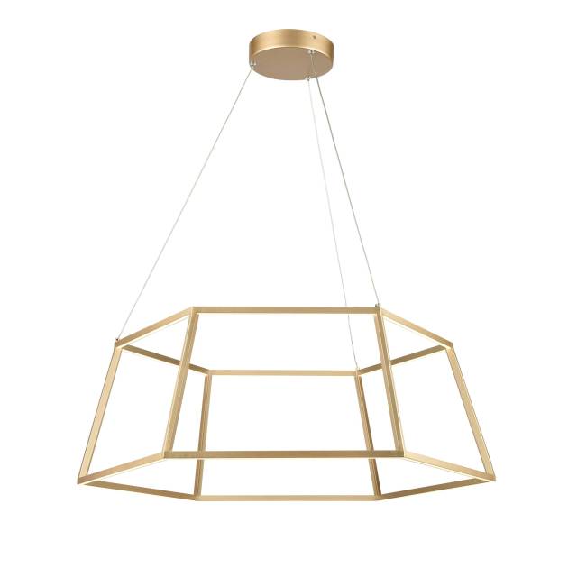 Minimalist 23.25'' Wide Integrated LED Chandelier - Soft Gold