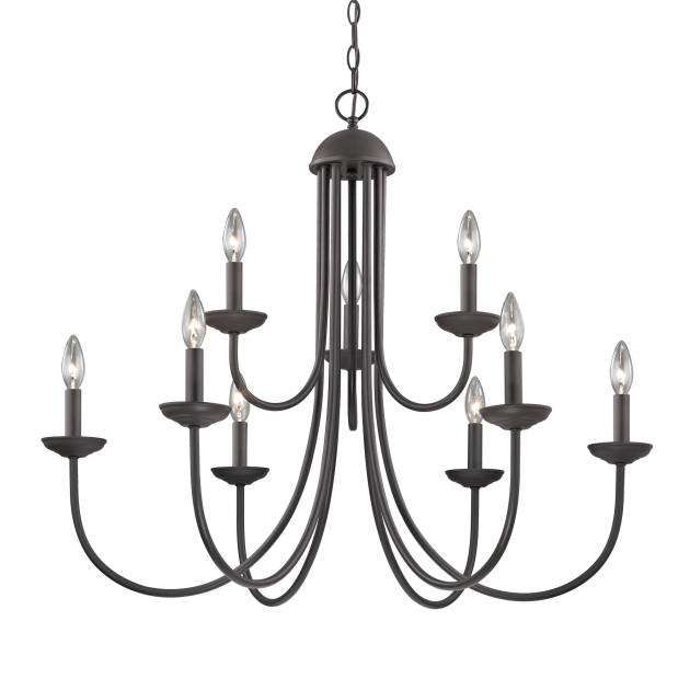 Montgomery 34'' Wide 9-Light Chandelier - Oil Rubbed Bronze