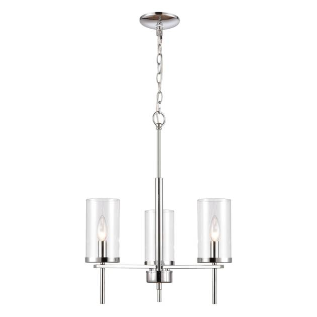 Oakland 19'' Wide 3-Light Chandelier - Chrome