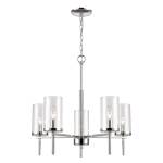 Oakland 25'' Wide 5-Light Chandelier - Chrome
