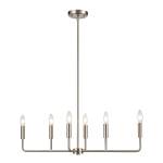 Park Slope 31'' Wide 6-Light Chandelier - Brushed Nickel