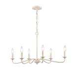 Quinn 30'' Wide 6-Light Chandelier - Antique White