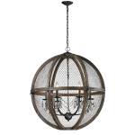 Renaissance Invention 30'' Wide 6-Light Chandelier - Weathered Zinc