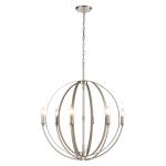 Rotunde 26'' Wide 6-Light Chandelier - Beechwood